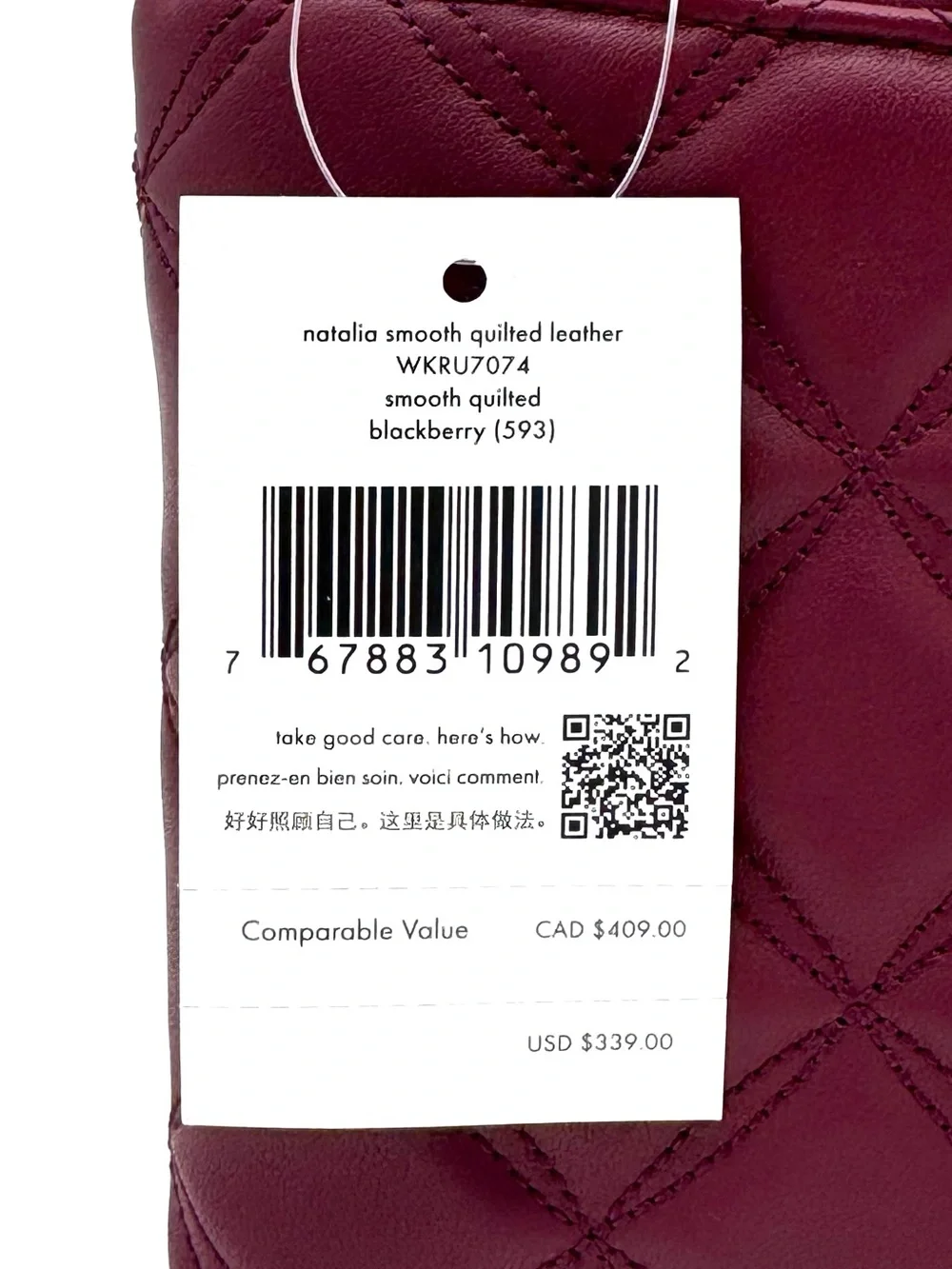 Kate Spade Natalia Small Flap Crossbody Bag in Blackberry